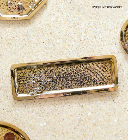 Brass Rectangle Jewelry Dish