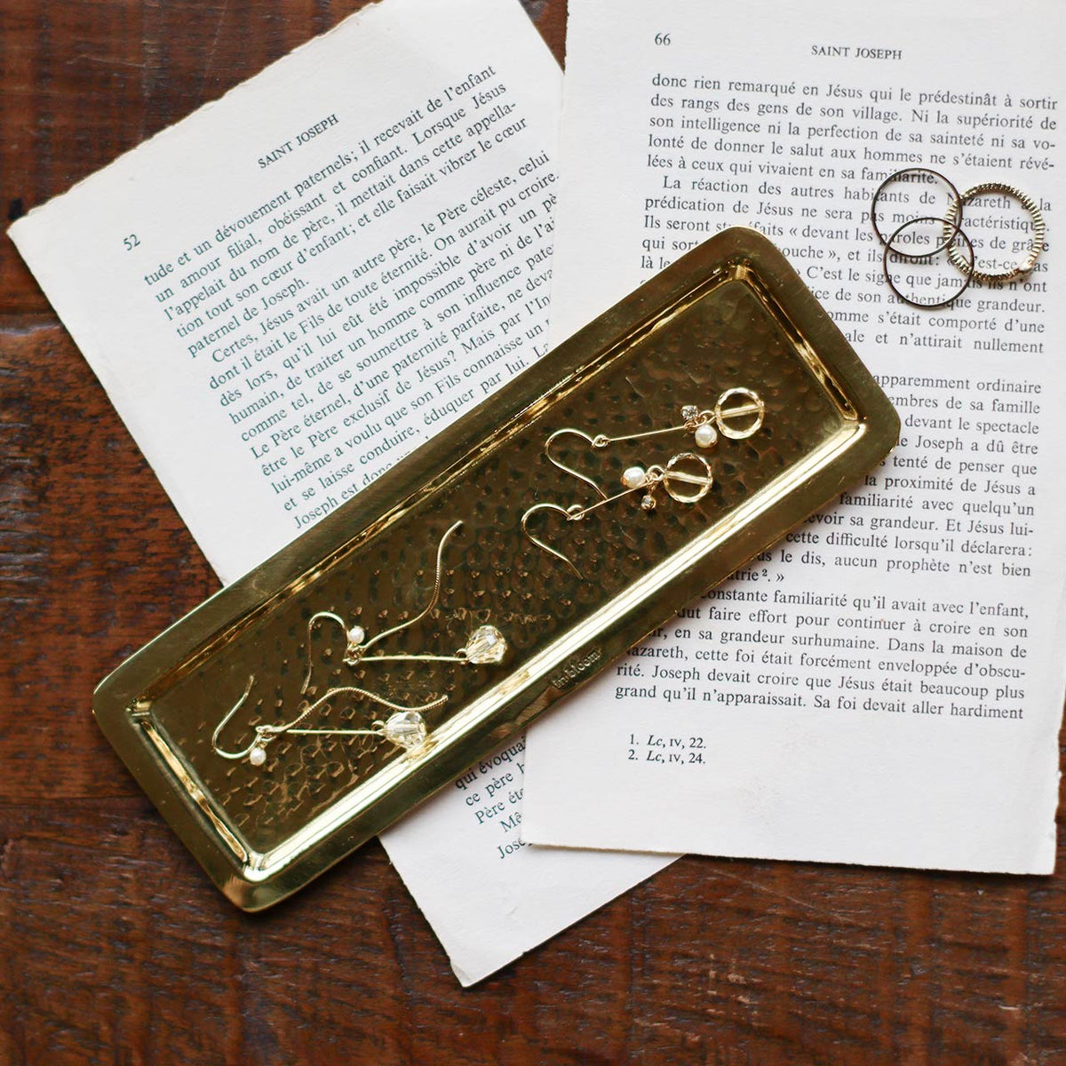 Brass Rectangle Jewelry Dish