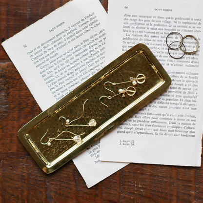 Brass Rectangle Jewelry Dish