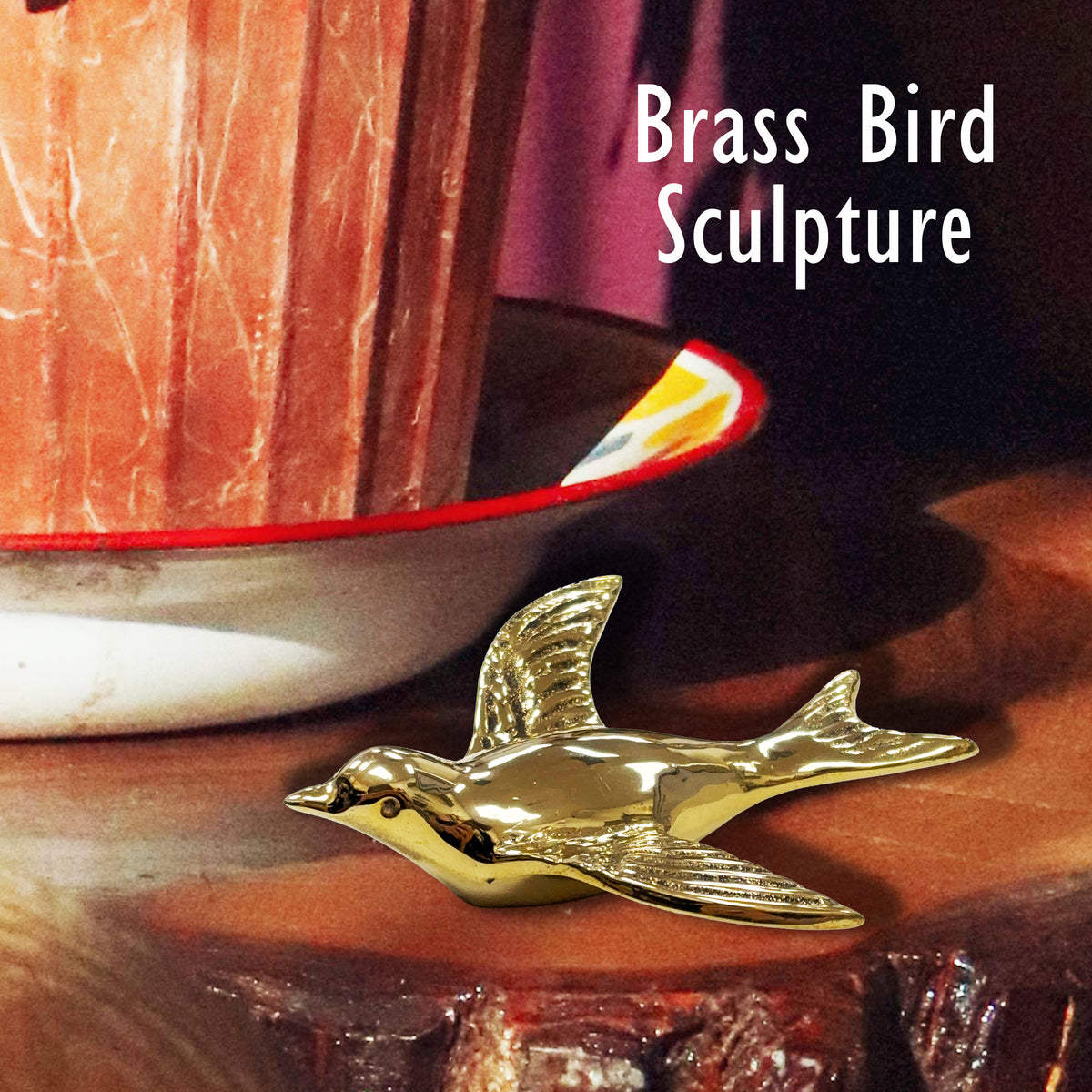 Brass Bird Paper Weight Sculpture
