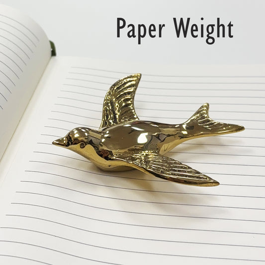 Brass Bird Paper Weight Sculpture