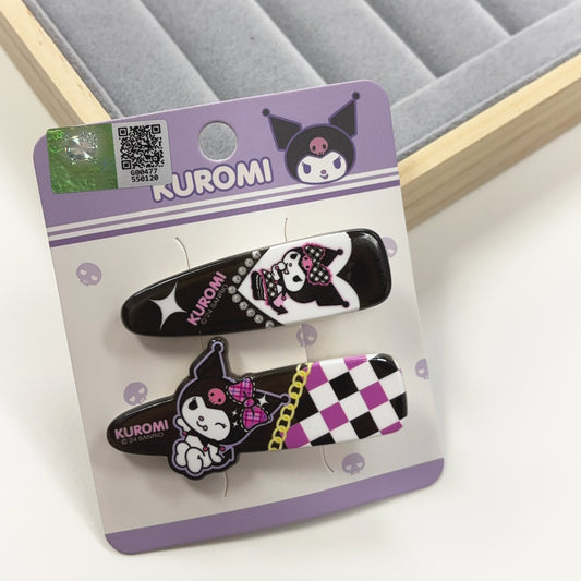 Sanrio | Kuromi Plaid Checkered Hair Pin Set