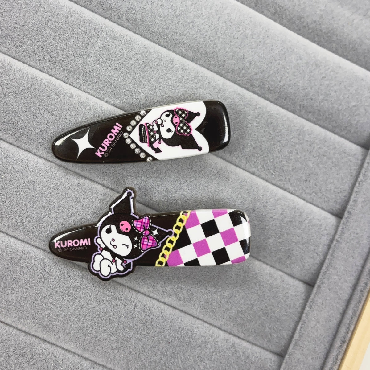 Sanrio | Kuromi Plaid Checkered Hair Pin Set