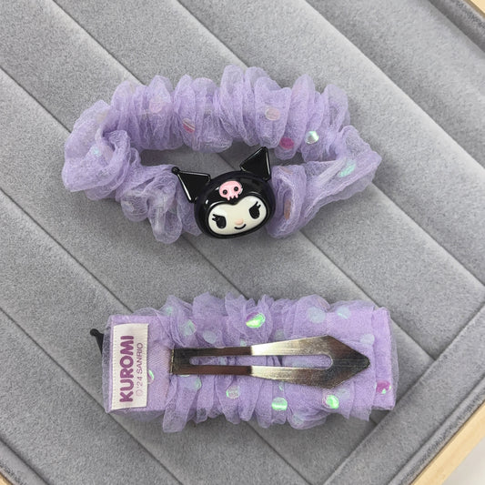 Sanrio | Kuromi and Baku Scrunchie Hair Pin Set