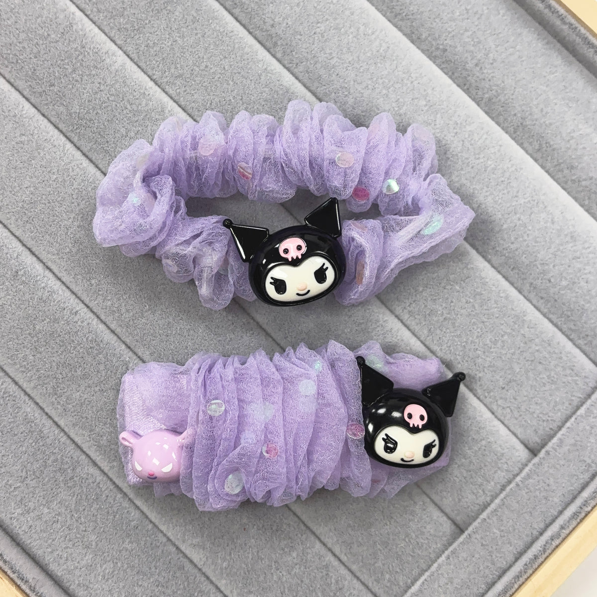 Sanrio | Kuromi and Baku Scrunchie Hair Pin Set