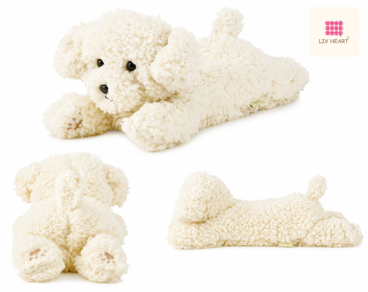 LIVHEART | "Puppy Coat" Mini Cushion (Cream)